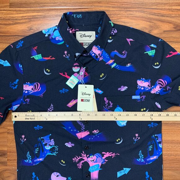 RSVLTS Men's Disney Alice in Wonderland Everyone is Mad Here Small Button-Up - Picture 8 of 8